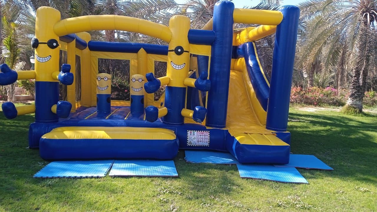 Outdoor inflatable play area for birthday